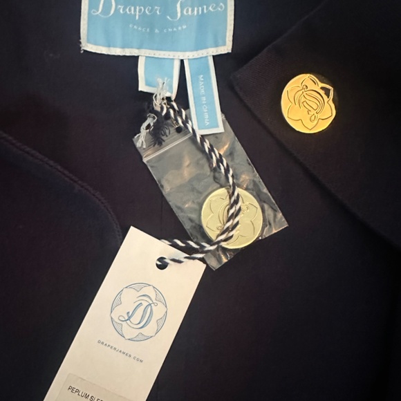 Draper James Navy Jacket with Ruffle Sleeves - Picture 5 of 5